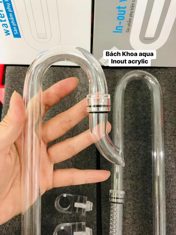 In Out Acrylic trong suốt Fi10 - Fi12 - Fi16 cho bể cá